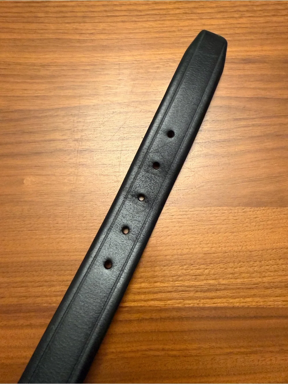 Cole Haan Black Leather Belt with Tan Interior - Size 34